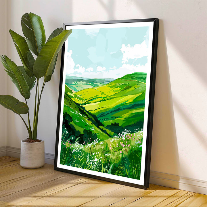 Long Mynd Shropshire Travel Poster