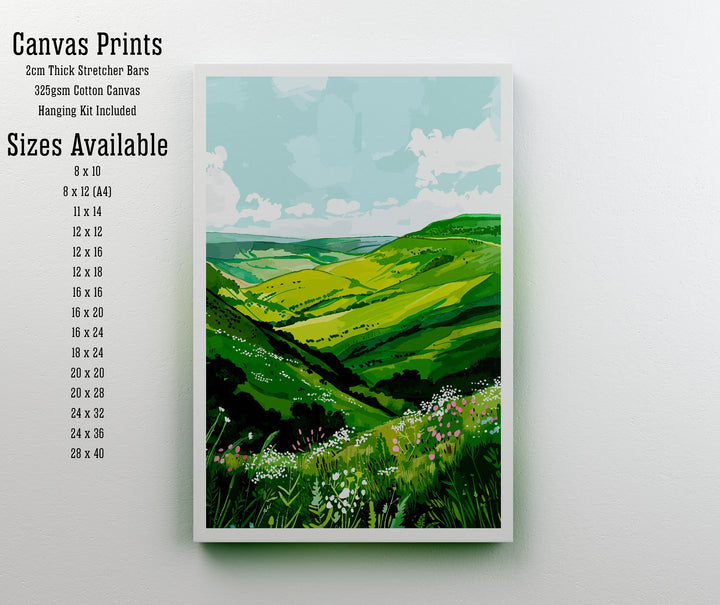 Long Mynd Shropshire Travel Poster