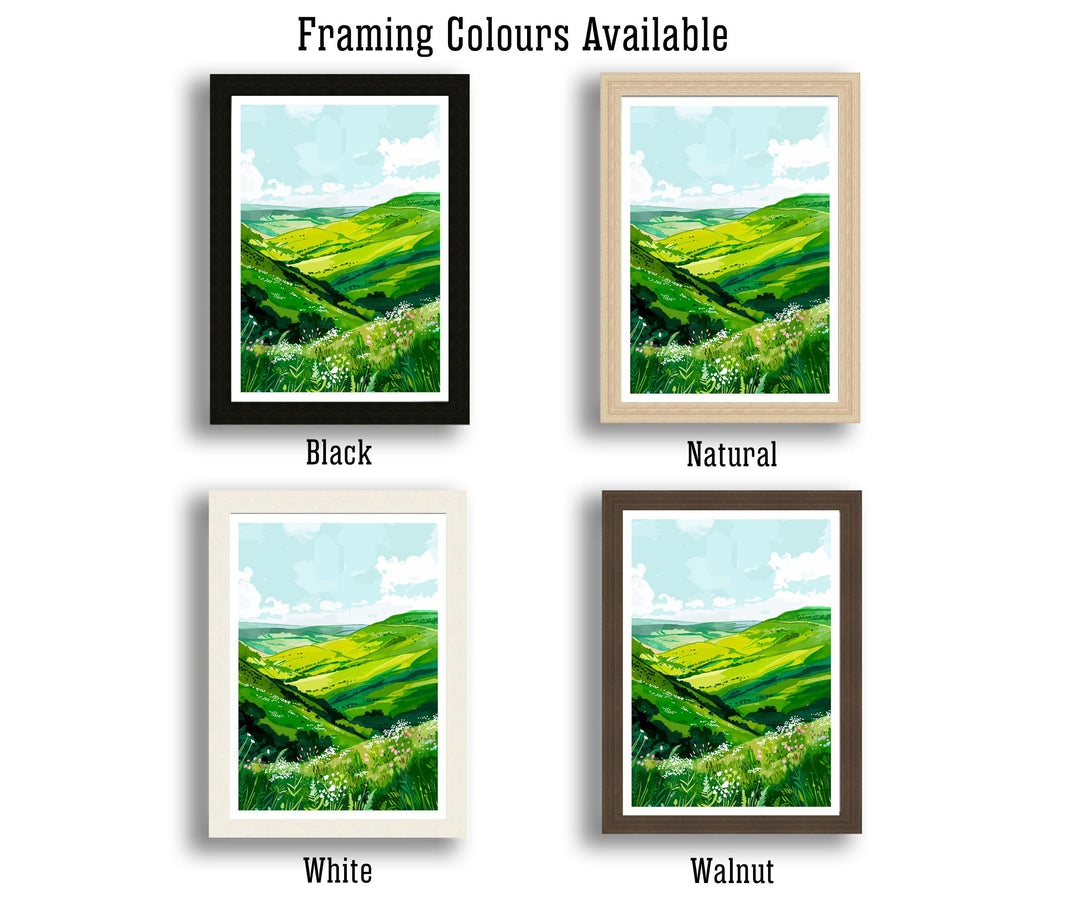 Long Mynd Shropshire Travel Print Wall Decor Wall Art Long Mynd Wall Hanging Home Décor Long Mynd Gift Art Lovers British Art Lover Gift