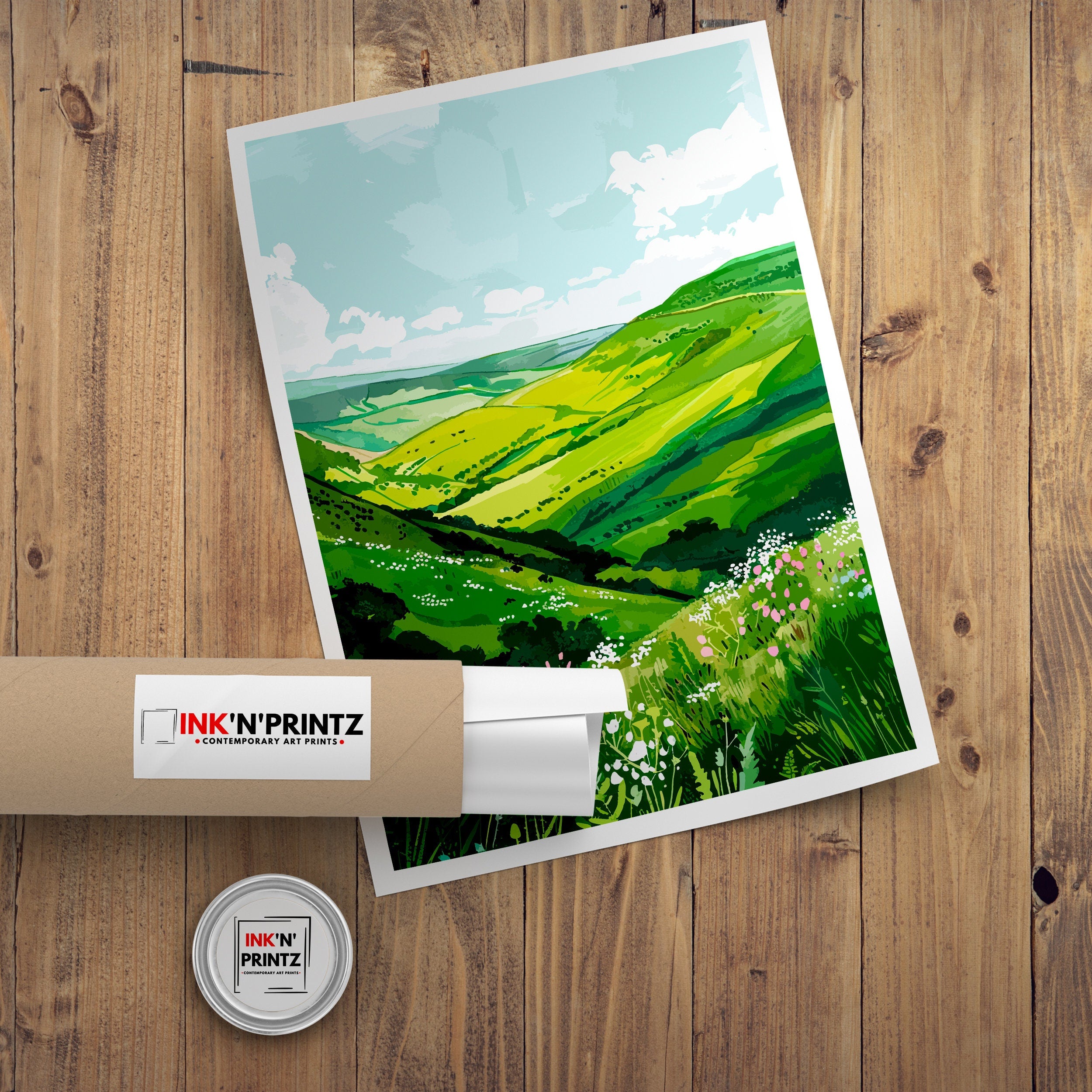 Long Mynd Shropshire Travel Print Wall Decor Wall Art Long Mynd Wall Hanging Home Décor Long Mynd Gift Art Lovers British Art Lover Gift