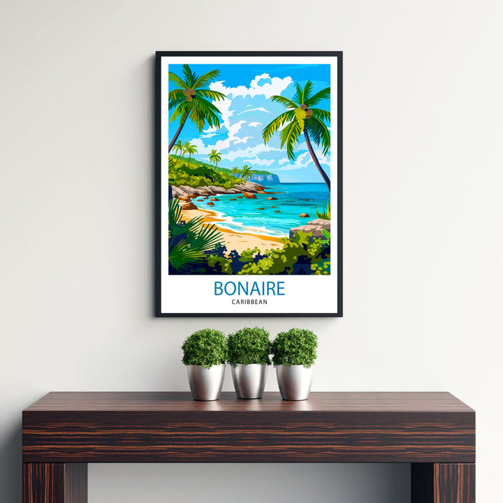 Bonaire Caribbean Travel Print Wall Decor Wall Art Bonaire Wall Hanging Home Décor Bonaire Gift Art Lovers Caribbean Art Lover Gift Print