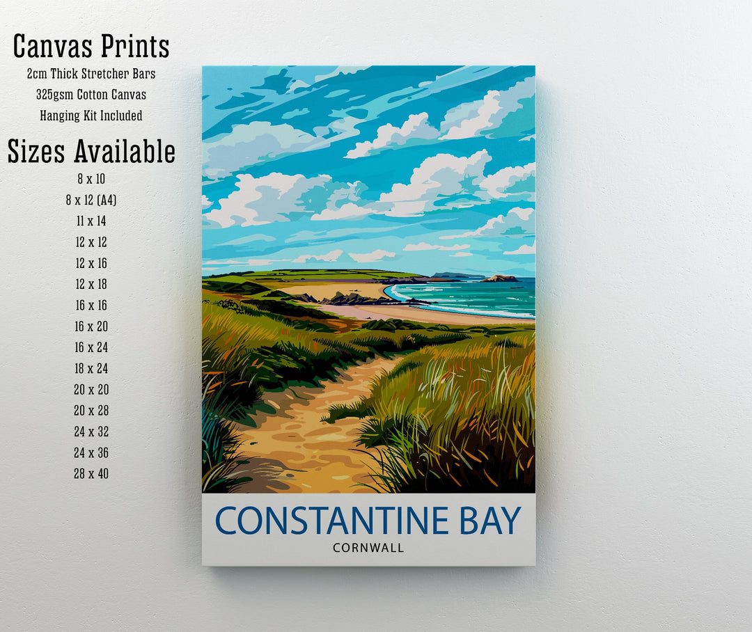 Constantine Bay Cornwall Travel Poster