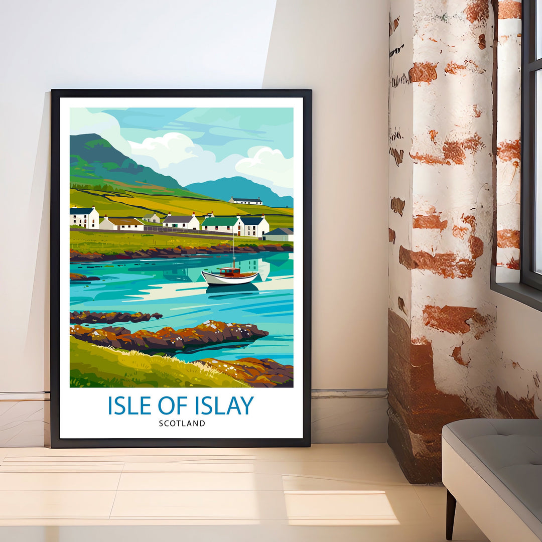 Isle of Islay Scotland Travel Poster