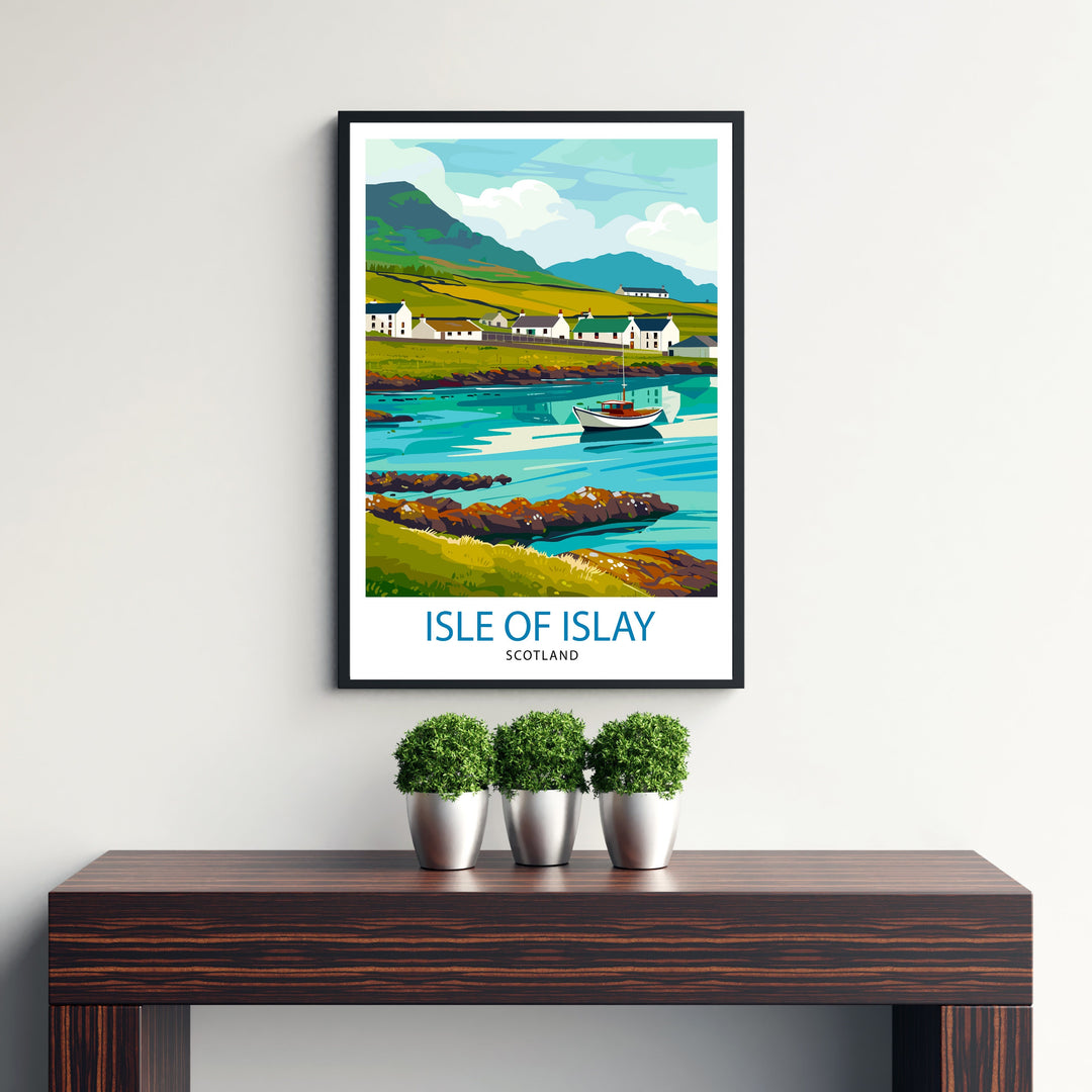 Isle of Islay Scotland Travel Poster