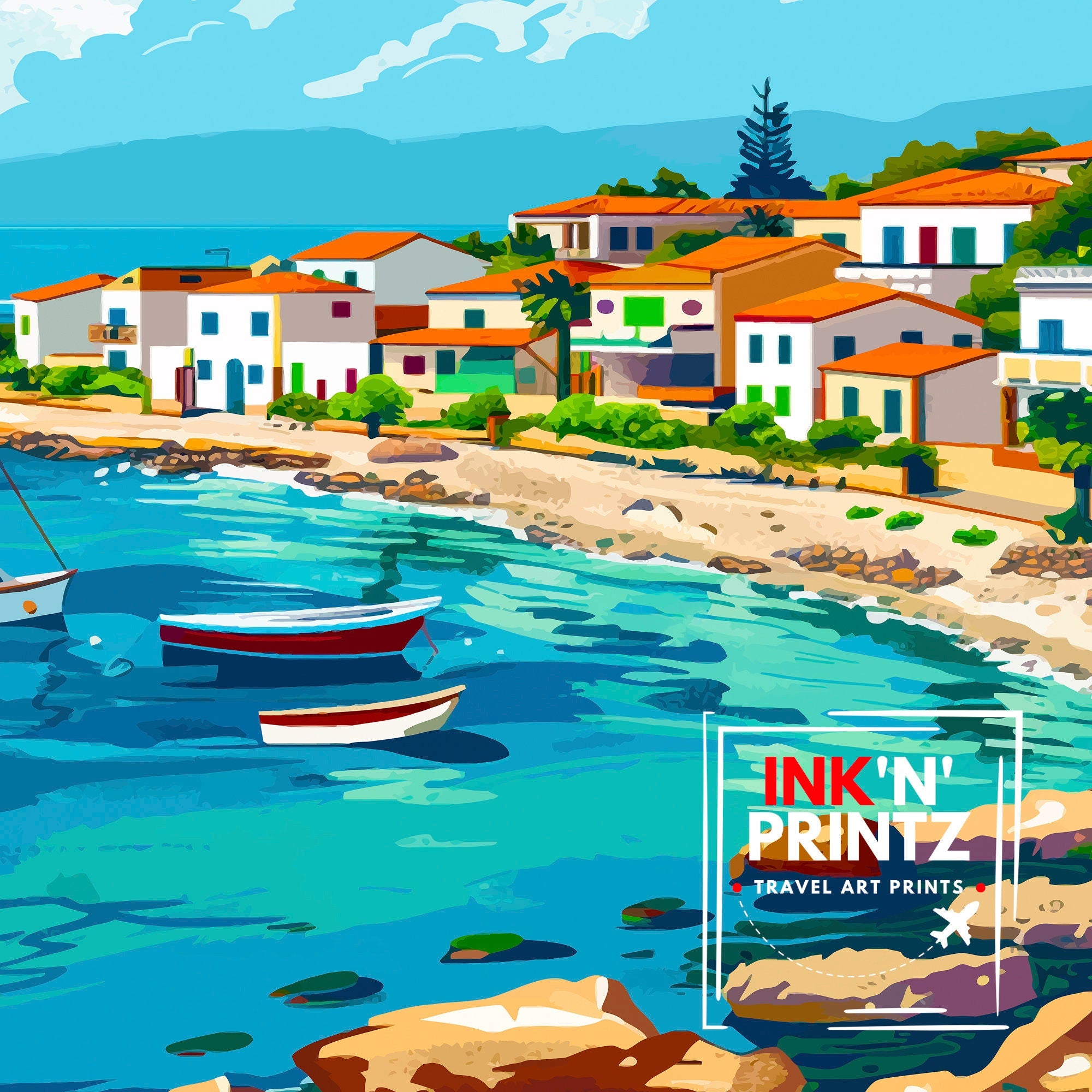 Paphos Cyprus Travel Print Wall Decor Wall Art Paphos Wall Hanging Home Décor Paphos Gift Art Lovers Cypriot Art Lover Gift Print Art