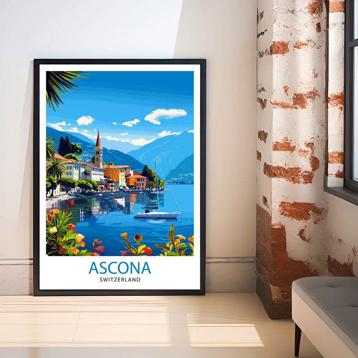 Ascona Switzerland Travel Poster