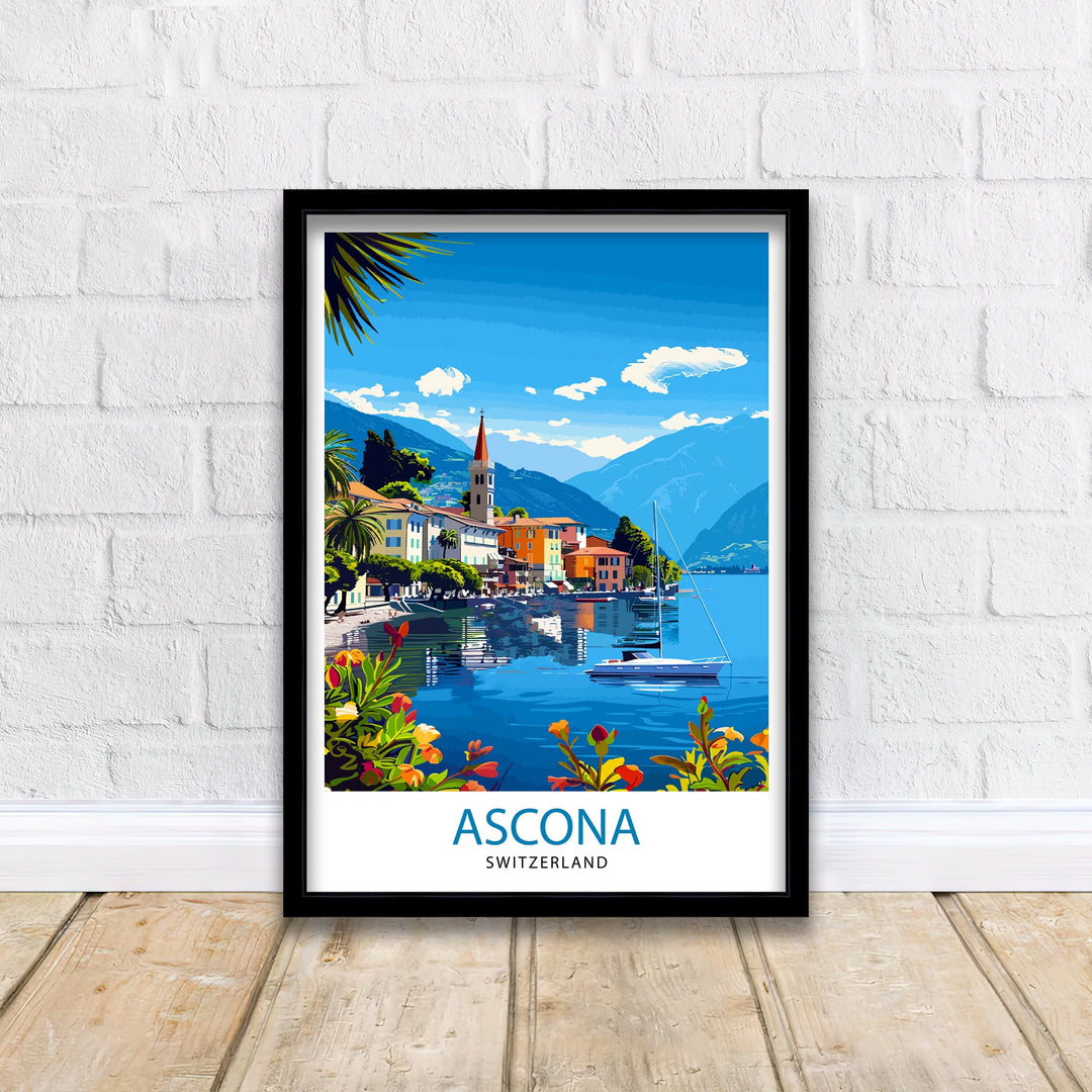 Ascona Switzerland Travel Poster