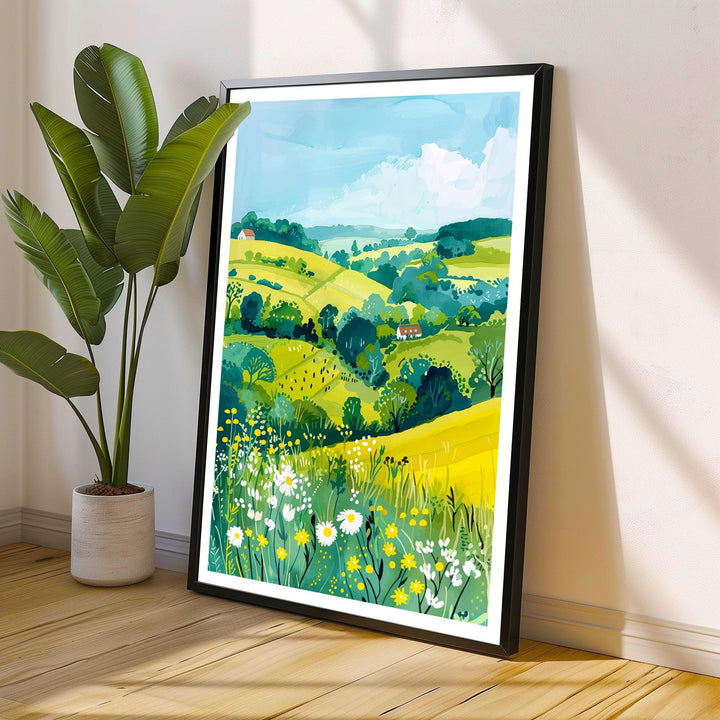 Chiltern Hills England Travel Print Wall Decor Wall Art Chiltern Hills Wall Hanging Home Décor Chiltern Hills Gift Art Lovers British Art