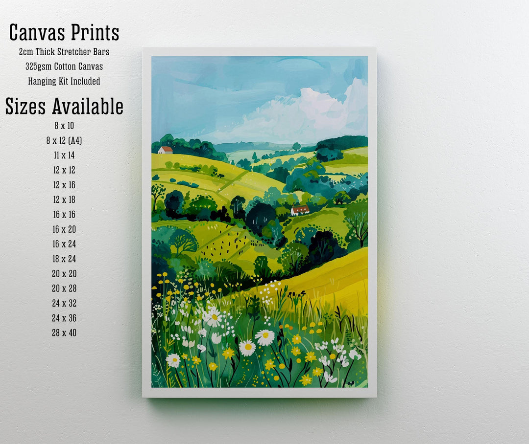 Chiltern Hills England Travel Print Wall Decor Wall Art Chiltern Hills Wall Hanging Home Décor Chiltern Hills Gift Art Lovers British Art