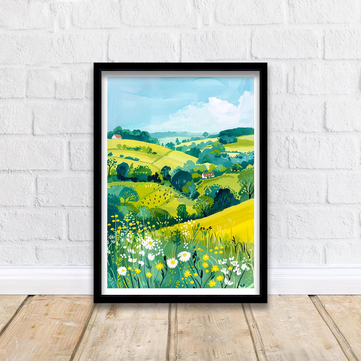 Chiltern Hills England Travel Print Wall Decor Wall Art Chiltern Hills Wall Hanging Home Décor Chiltern Hills Gift Art Lovers British Art