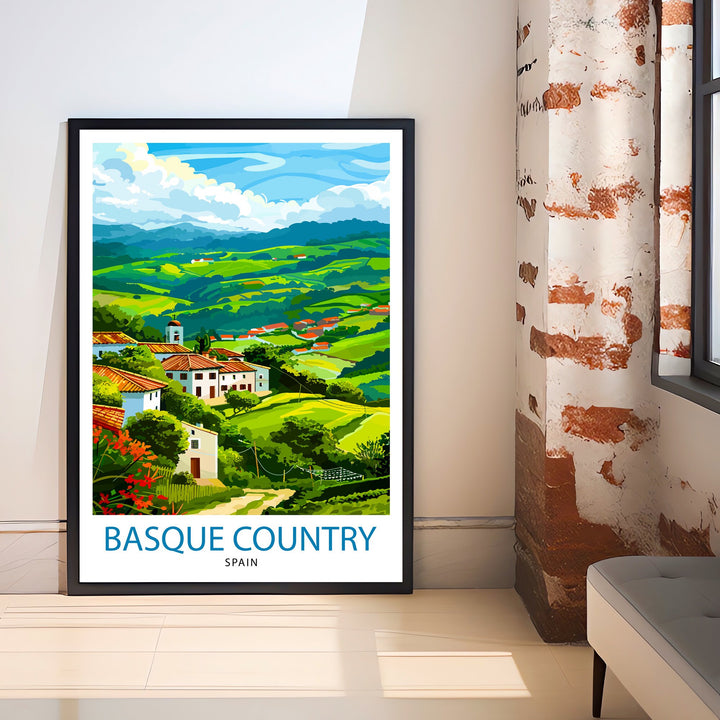 Basque Country Travel Print Wall Decor Wall Art Basque Country Wall Hanging Home Décor Basque Country Gift Art Lovers European Art Lover