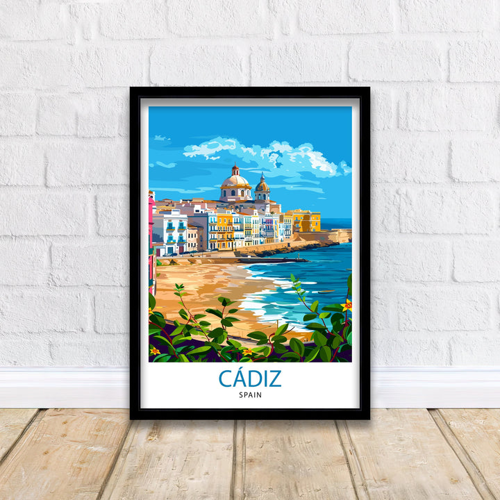 Cádiz Spain Travel Print Wall Decor Wall Art Cádiz Wall Hanging Home Décor Cádiz Gift Art Lovers Spanish Art Lover Gift Print Art