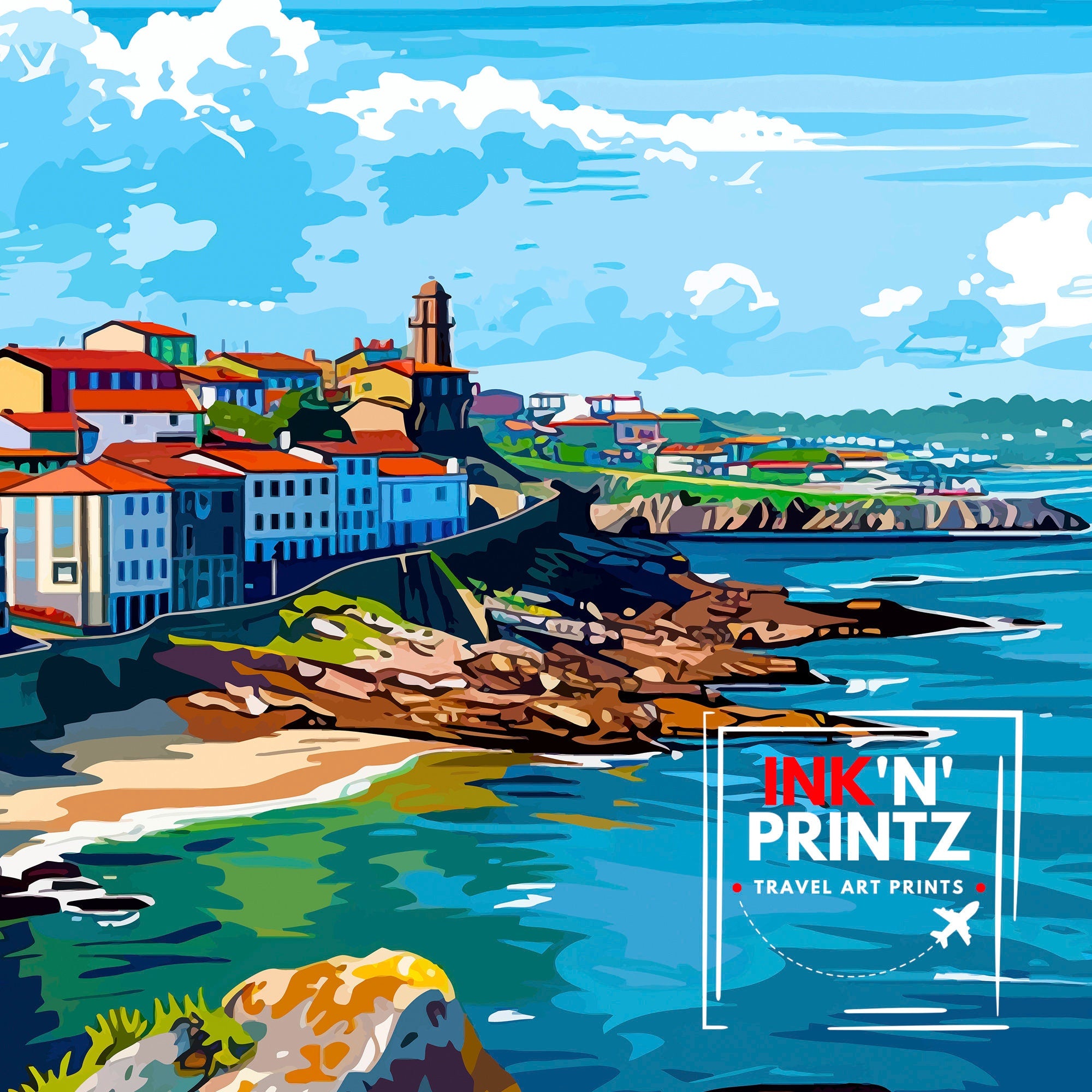 A Coruna Spain Travel Print Wall Decor Wall Art A Coruna Wall Hanging Home Décor A Coruna Gift Art Lovers Spanish Art Lover Gift Print Art