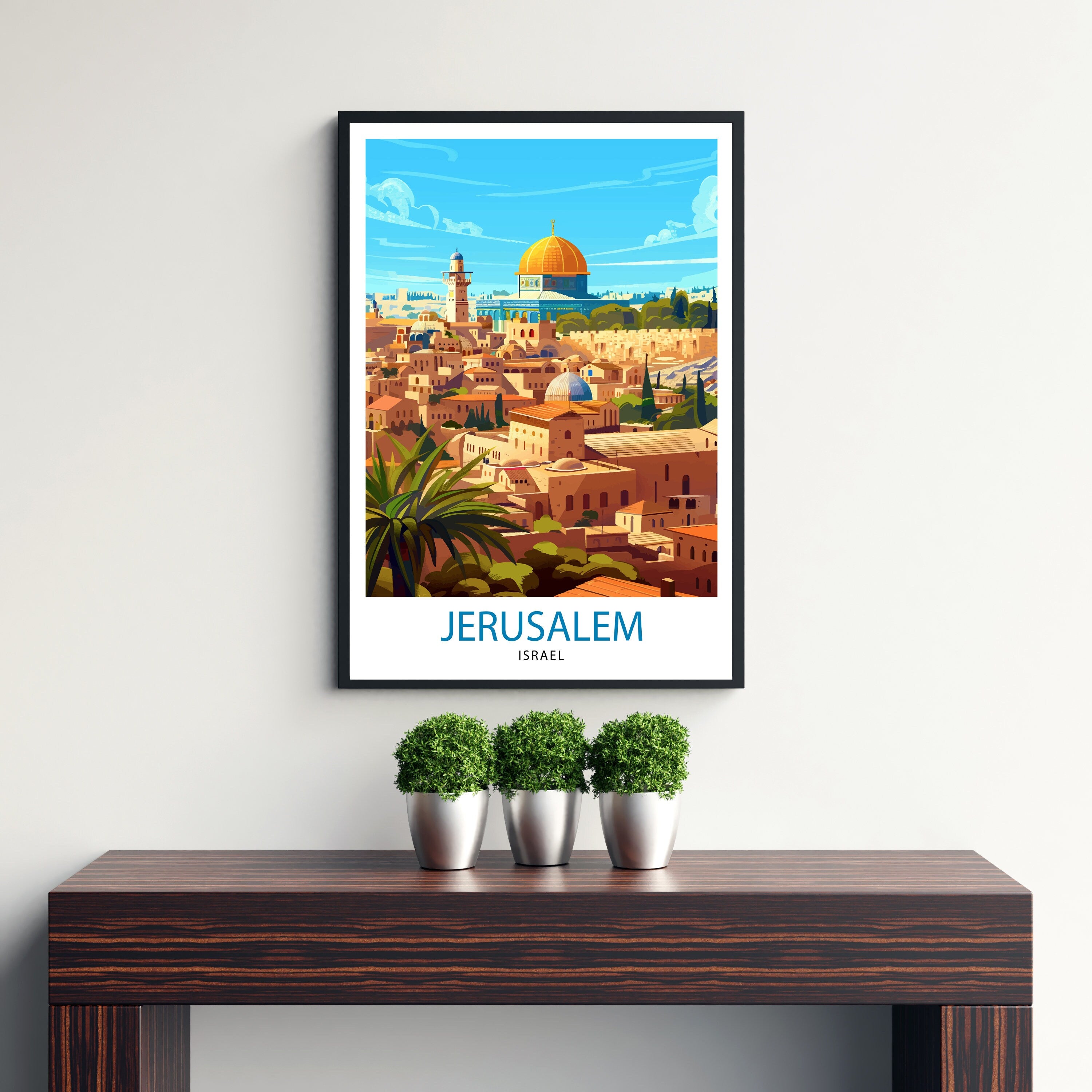 Jerusalem Israel Travel Print Wall Decor Wall Art Jerusalem Wall Hanging Home Décor Jerusalem Gift Art Lovers Israeli Art Lover Gift