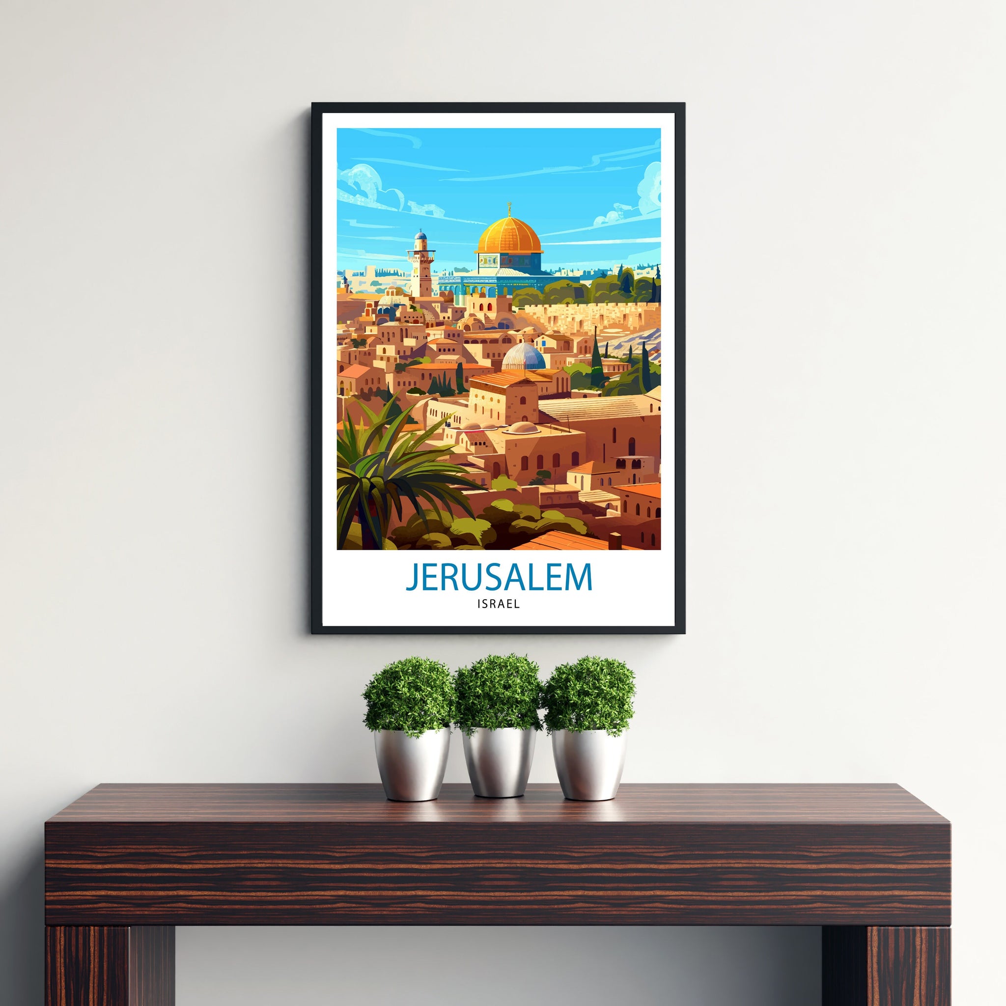 Jerusalem Israel Travel Print Wall Decor Wall Art Jerusalem Wall Hanging Home Décor Jerusalem Gift Art Lovers Israeli Art Lover Gift