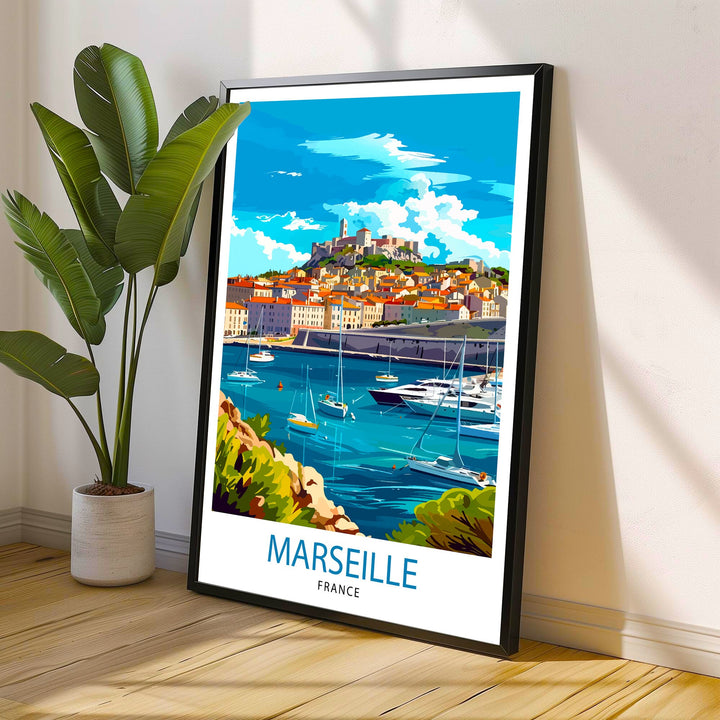 Marseille France Travel Print Wall Decor Wall Art Marseille Wall Hanging Home Décor Marseille Gift Art Lovers French Art Lover Gift