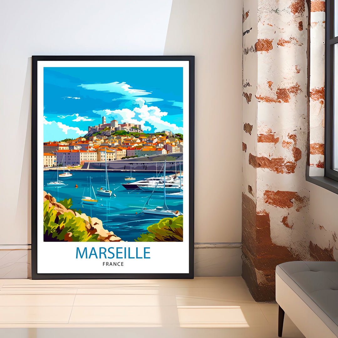 Marseille France Travel Print Wall Decor Wall Art Marseille Wall Hanging Home Décor Marseille Gift Art Lovers French Art Lover Gift