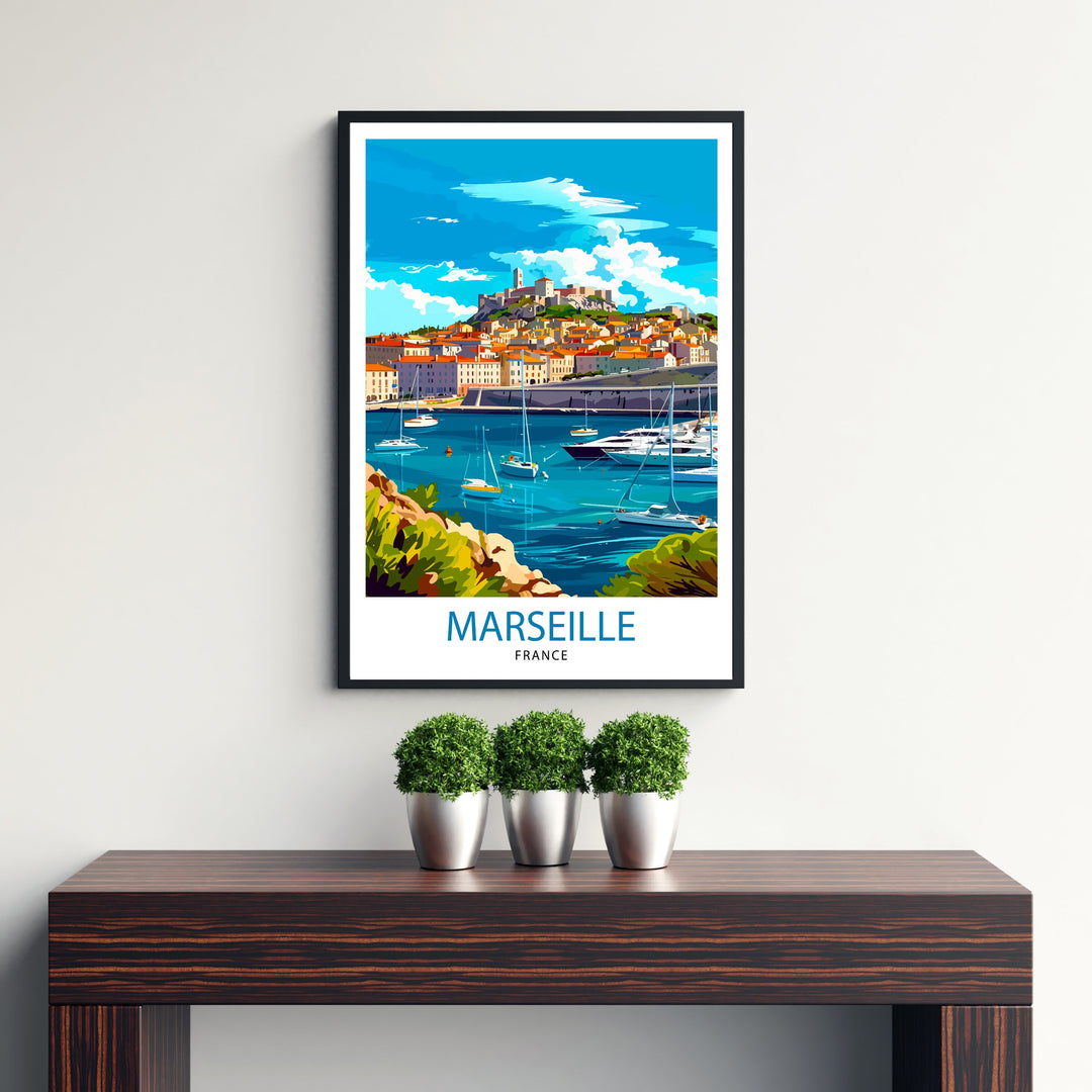 Marseille France Travel Print Wall Decor Wall Art Marseille Wall Hanging Home Décor Marseille Gift Art Lovers French Art Lover Gift