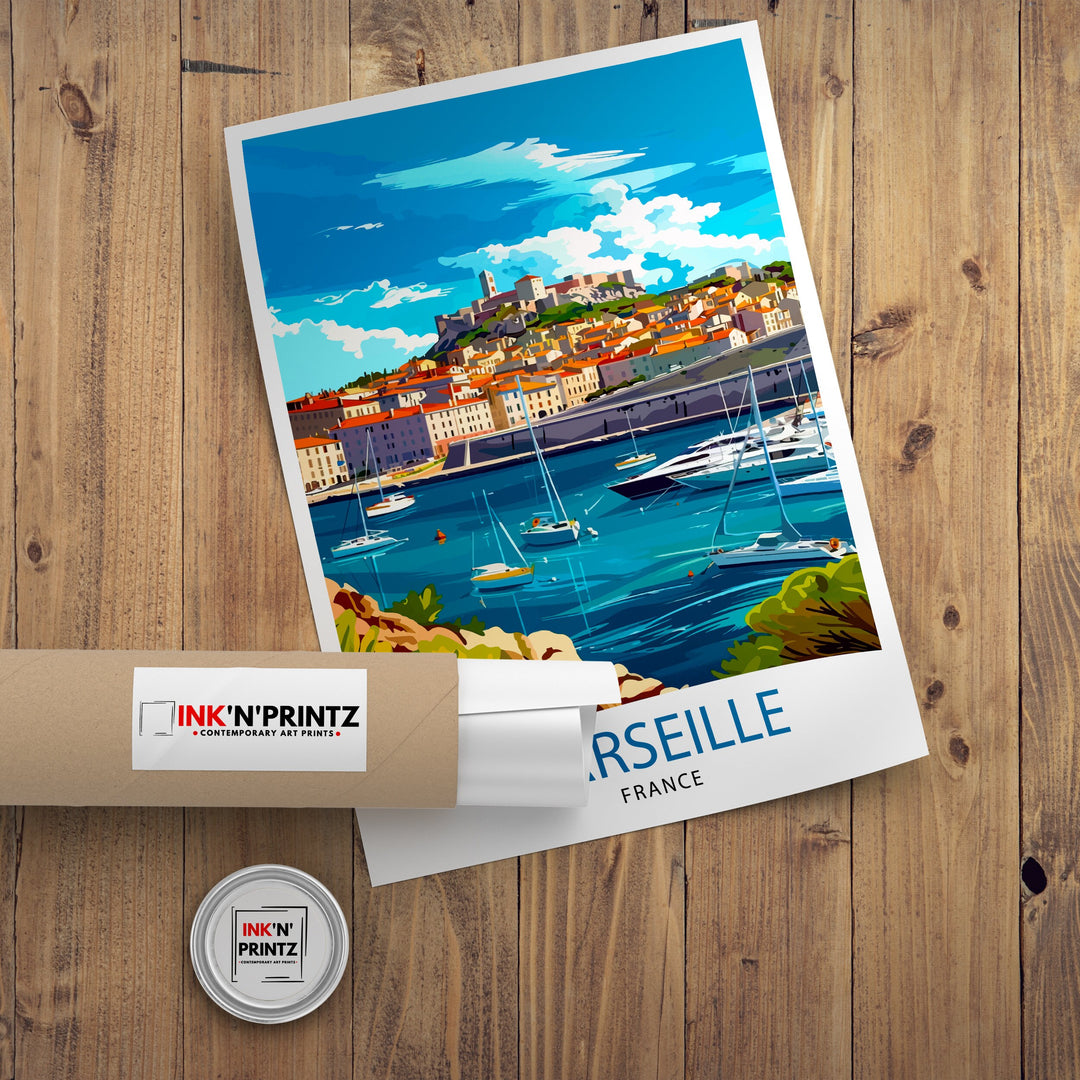 Marseille France Travel Print Wall Decor Wall Art Marseille Wall Hanging Home Décor Marseille Gift Art Lovers French Art Lover Gift