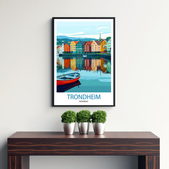 Trondheim Norway Travel Print Wall Decor Wall Art Trondheim Wall Hanging Home Décor Trondheim Gift Art Lovers Norwegian Art Lover Gift