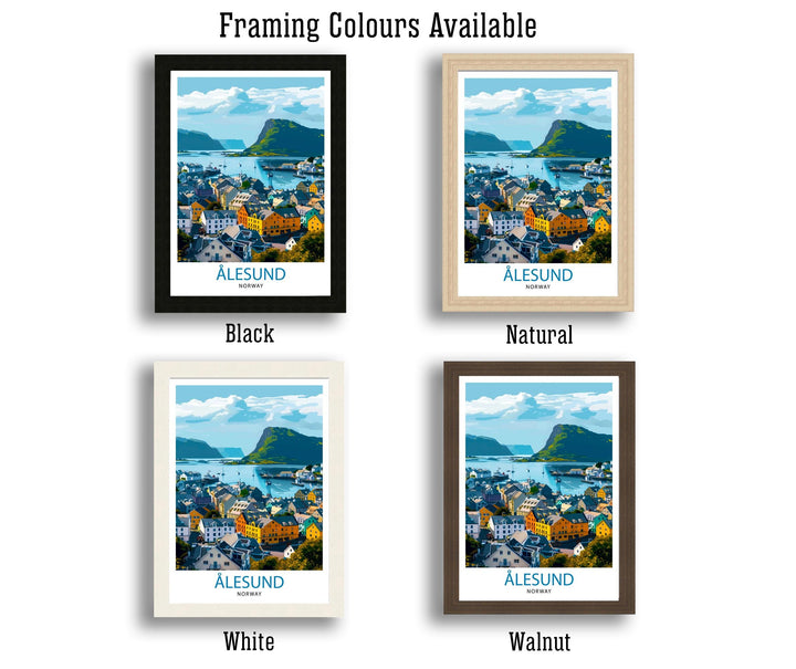 Alesund Norway Travel Print Wall Decor Wall Art Ålesund Wall Hanging Home Décor Ålesund Gift Art Lovers Norwegian Art Lover Gift