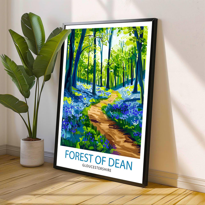 Forest of Dean Gloucestershire Travel Print Wall Decor Wall Art Forest of Dean Wall Hanging Home Décor Forest of Dean Gift Art