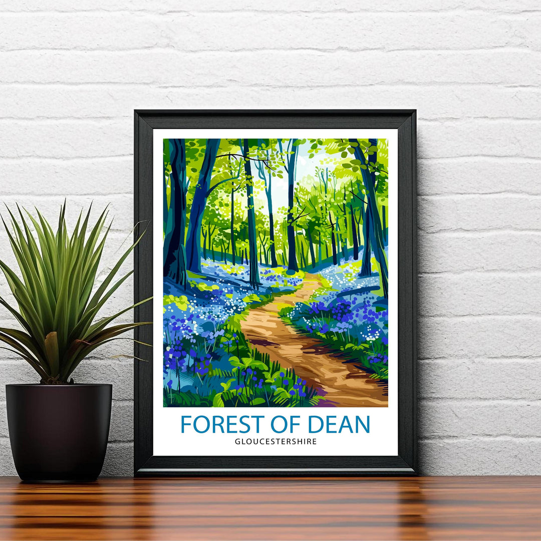 Forest of Dean Gloucestershire Travel Print Wall Decor Wall Art Forest of Dean Wall Hanging Home Décor Forest of Dean Gift Art