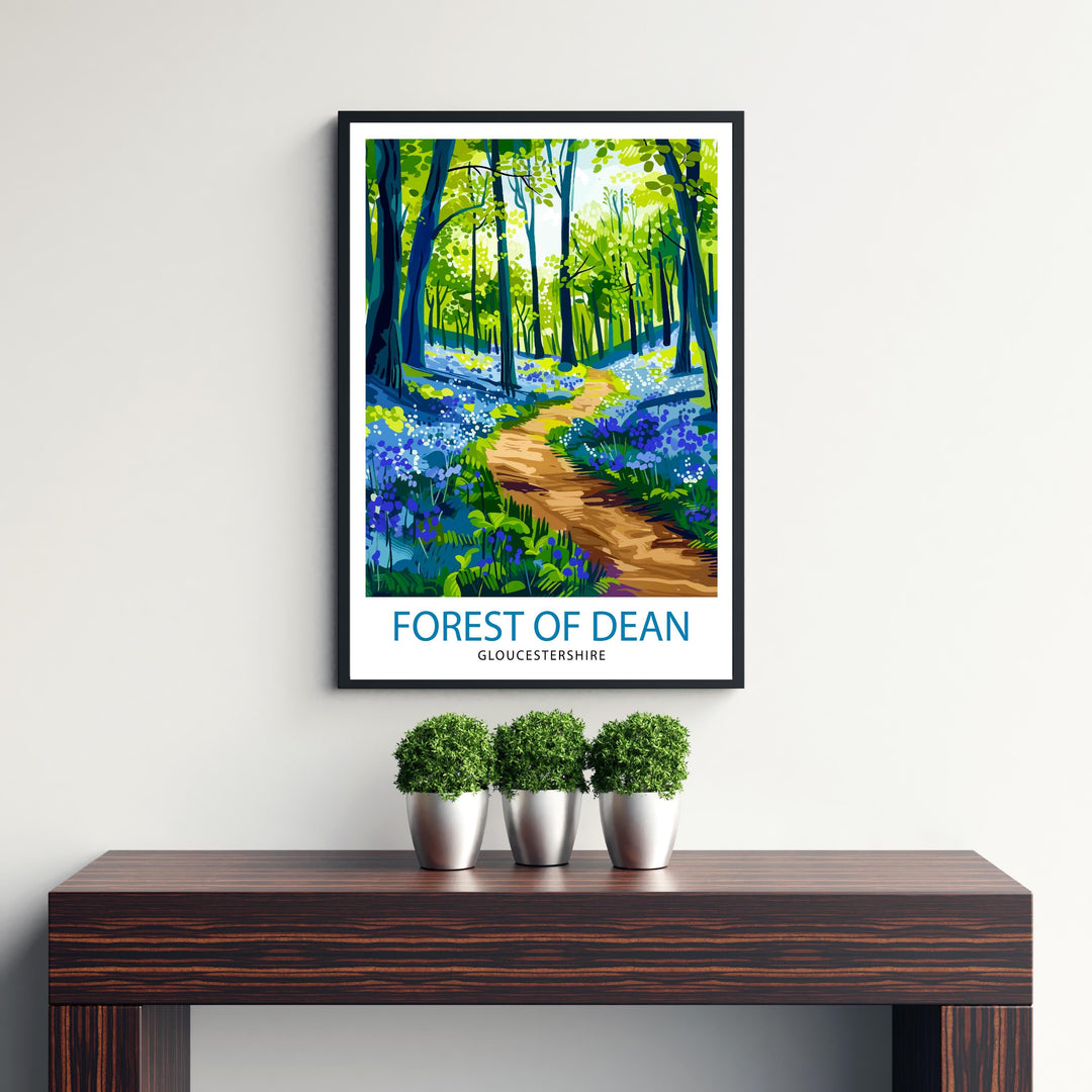 Forest of Dean Gloucestershire Travel Print Wall Decor Wall Art Forest of Dean Wall Hanging Home Décor Forest of Dean Gift Art