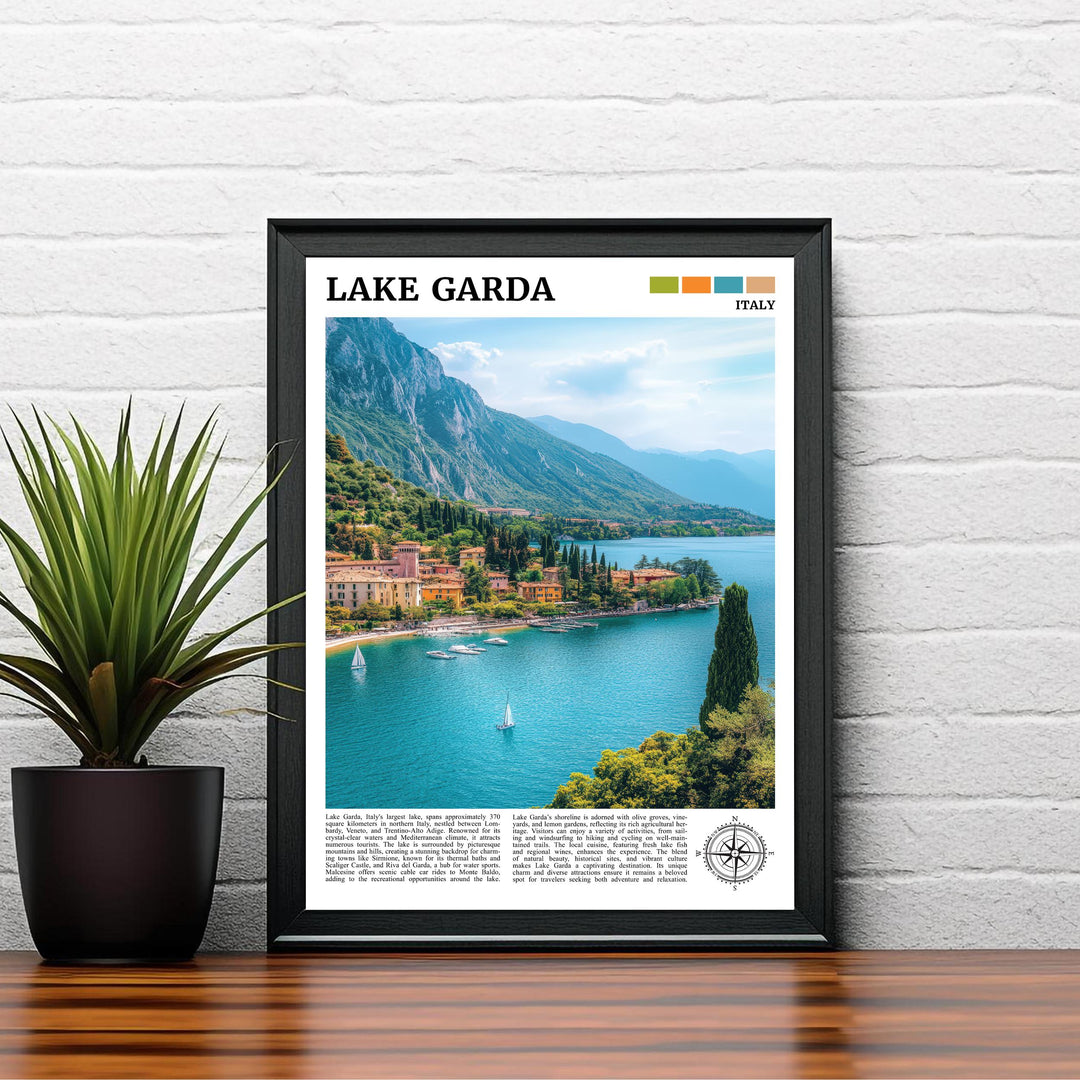 Lake Garda Italy Travel Print Wall Decor Wall Art Lake Garda Wall Hanging Home Décor Lake Garda Gift Art Lovers Italian Art Lover Gift Print