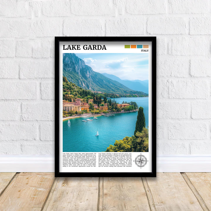 Lake Garda Italy Travel Poster