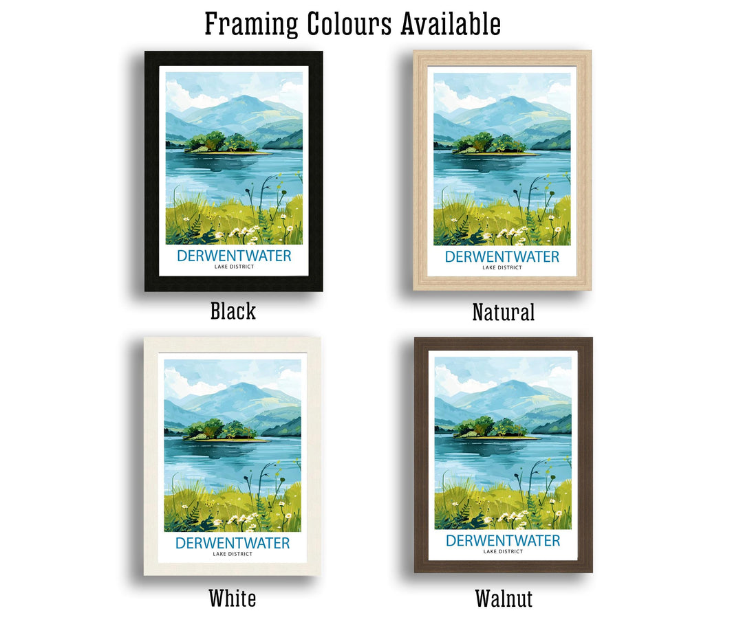 Derwentwater Lake District Travel Print Wall Decor Wall Art Derwentwater Wall Hanging Home Décor Derwentwater Gift Art Lovers UK Art