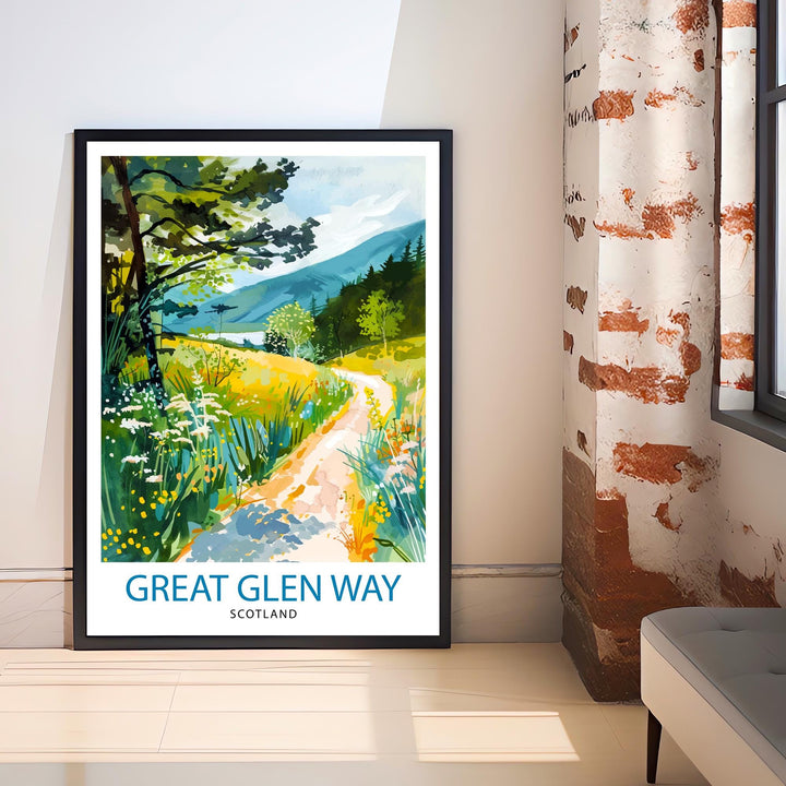 Great Glen Way Scotland Travel Print Wall Decor Wall Art Great Glen Way Wall Hanging Home Décor Great Glen Way Gift Art Lovers Scottish Art