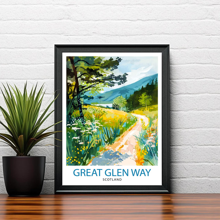 Great Glen Way Scotland Travel Print Wall Decor Wall Art Great Glen Way Wall Hanging Home Décor Great Glen Way Gift Art Lovers Scottish Art