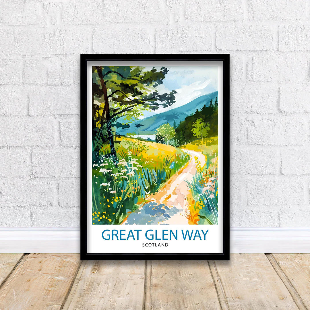 Great Glen Way Scotland Travel Print Wall Decor Wall Art Great Glen Way Wall Hanging Home Décor Great Glen Way Gift Art Lovers Scottish Art