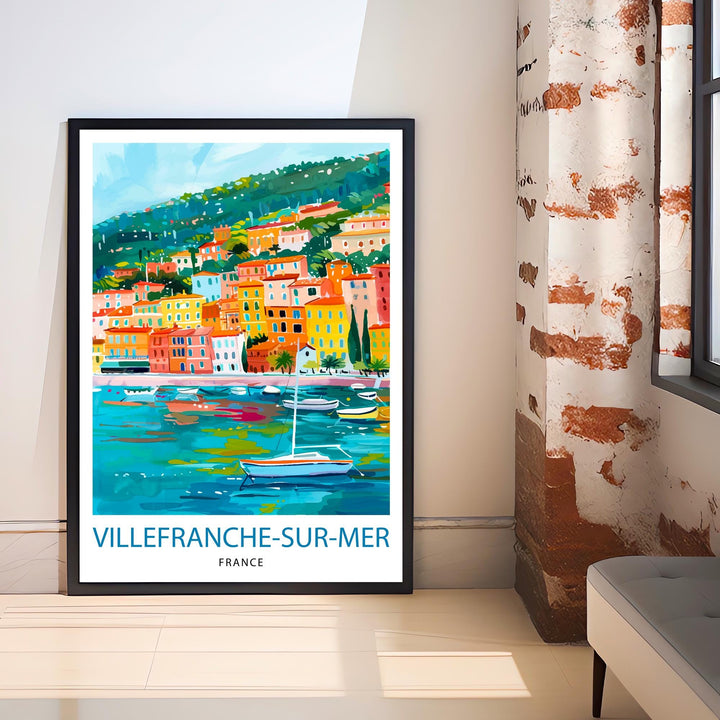 Villefranche-sur-Mer French Riviera Travel Poster