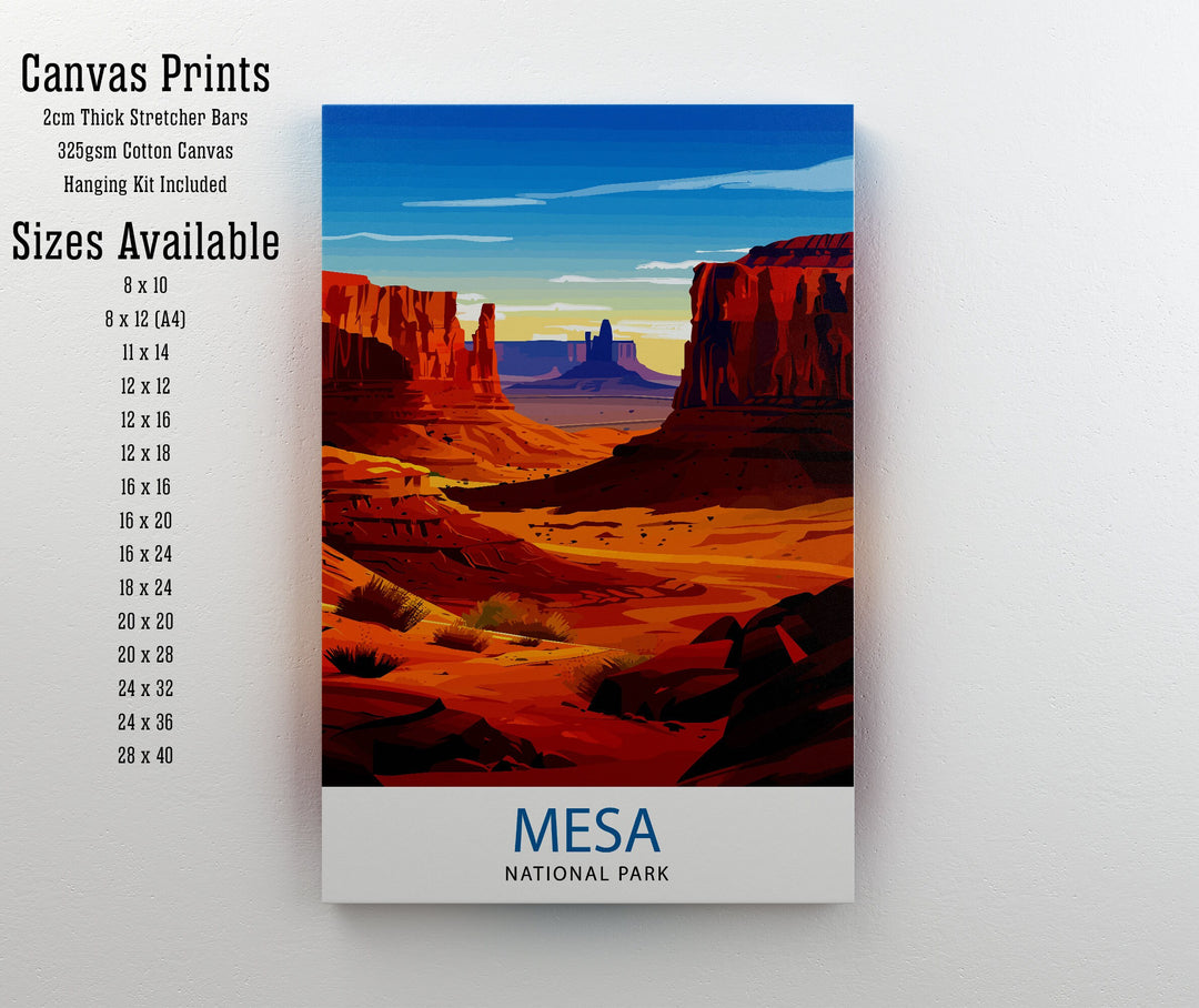 Mesa Verde National Park Colorado Travel Print Wall Decor Wall Art Mesa Verde Wall Hanging Home Décor Mesa Verde Gift Art Lovers American