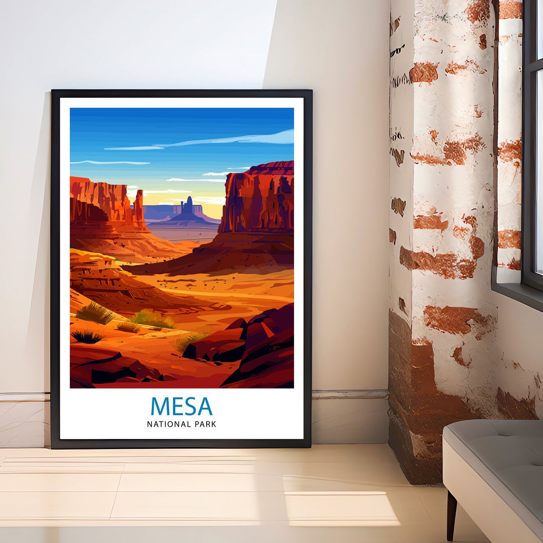 Mesa Verde National Park Colorado Travel Print Wall Decor Wall Art Mesa Verde Wall Hanging Home Décor Mesa Verde Gift Art Lovers American