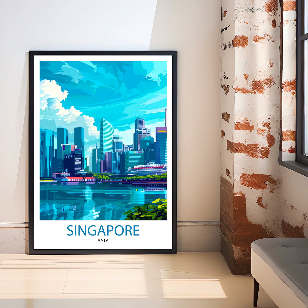 Singapore Travel Print Wall Decor Wall Art Singapore Wall Hanging Home Décor Singapore Gift Art Lovers Asian Art Lover Gift Print Art