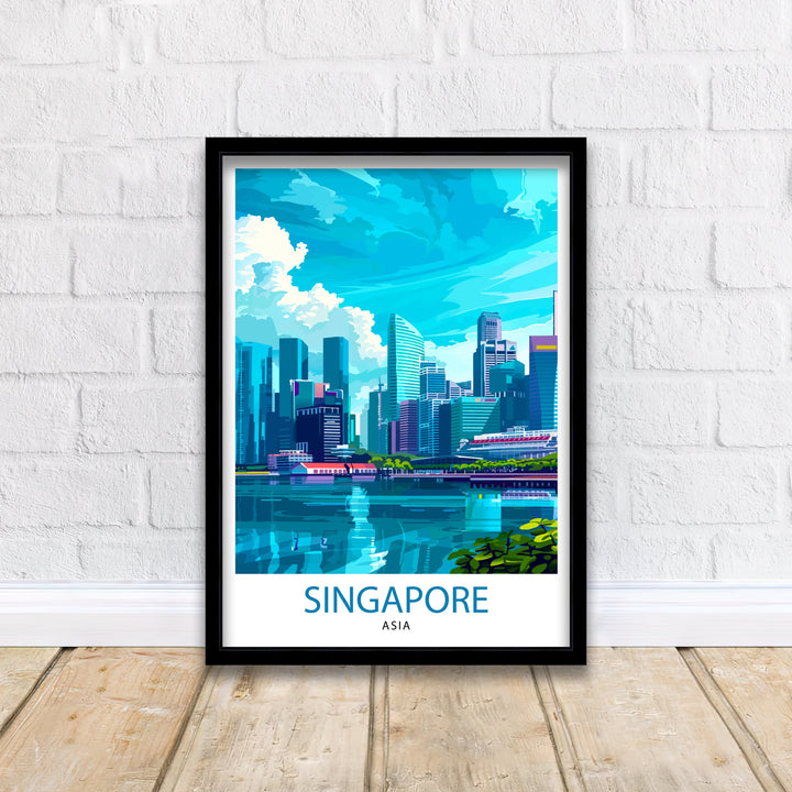 Singapore Travel Print Wall Decor Wall Art Singapore Wall Hanging Home Décor Singapore Gift Art Lovers Asian Art Lover Gift Print Art