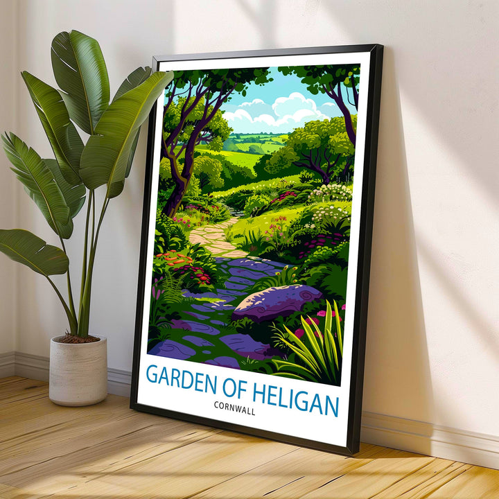 The Lost Gardens of Heligan Cornwall Travel Poster