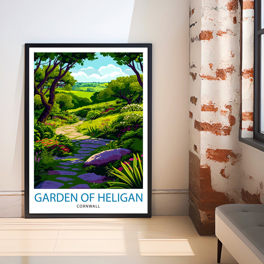 The Lost Gardens of Heligan Cornwall Travel Poster