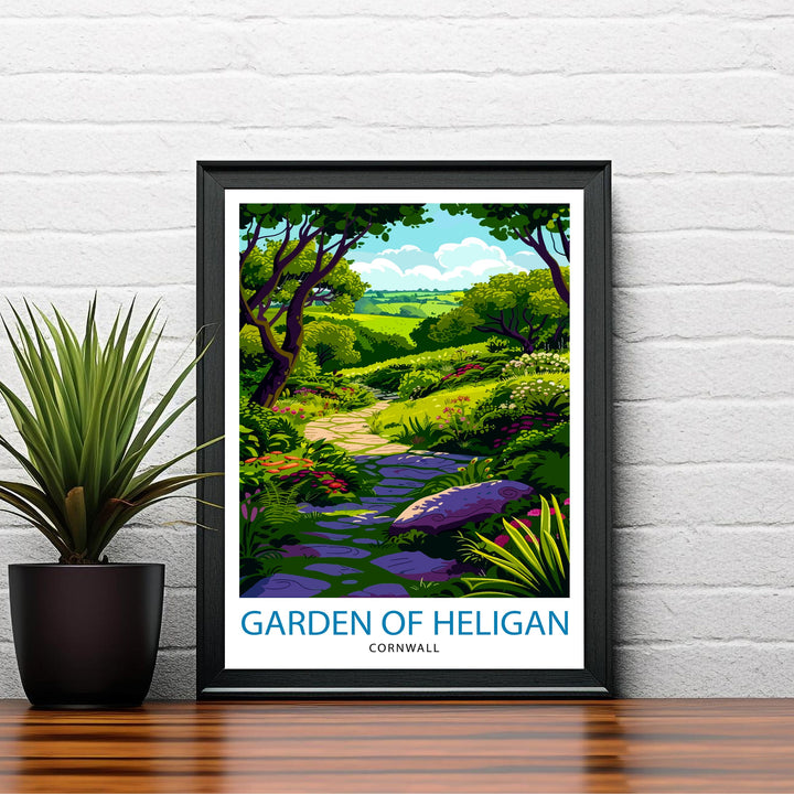 The Lost Gardens of Heligan Cornwall Travel Poster