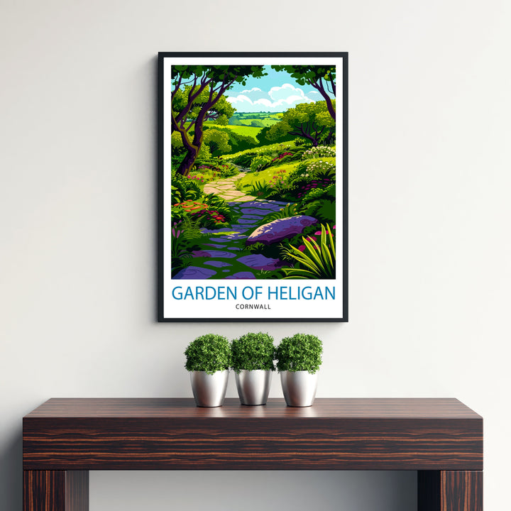 The Lost Gardens of Heligan Cornwall Travel Poster