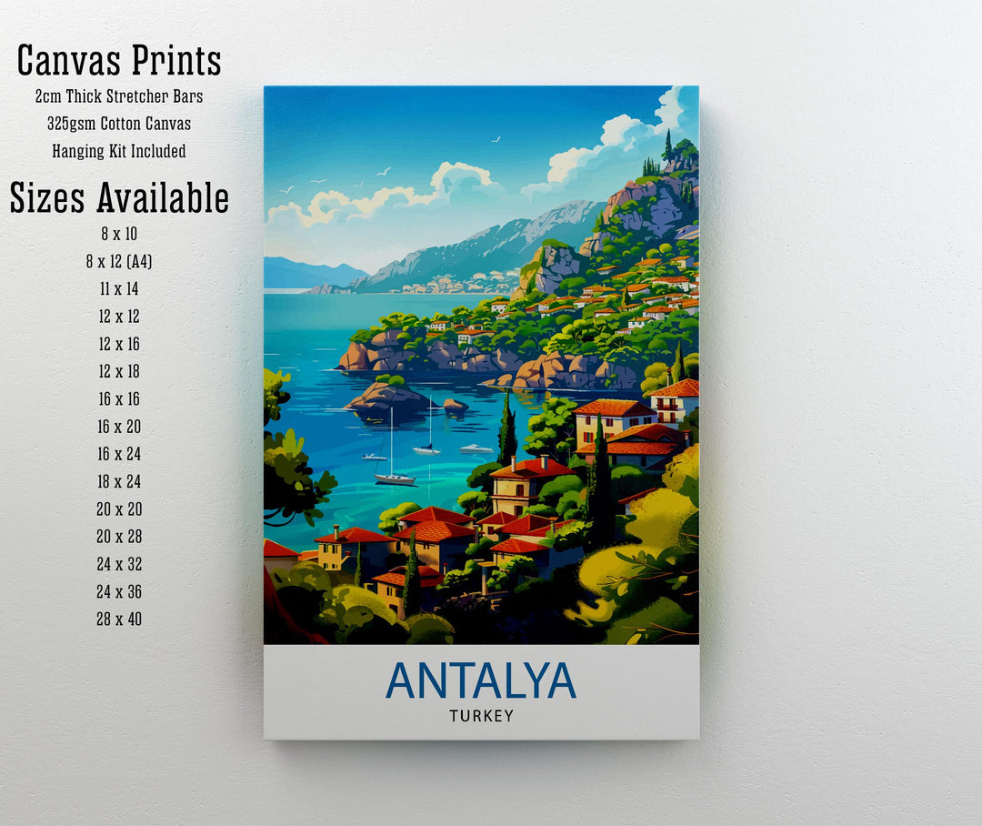 Antalya Turkey Travel Poster