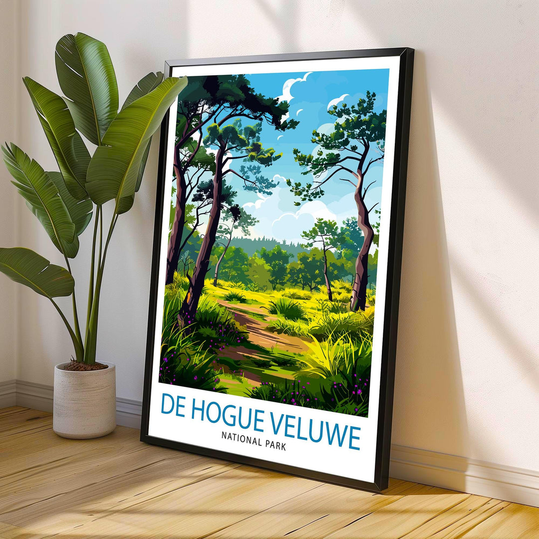 De Hoge Veluwe National Park Netherlands Travel Poster