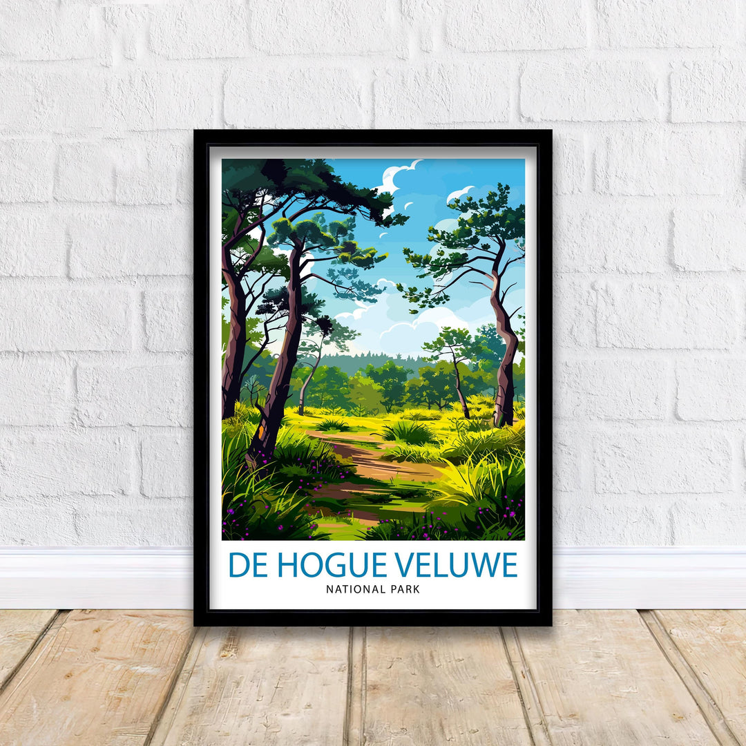 De Hoge Veluwe National Park Netherlands Travel Poster