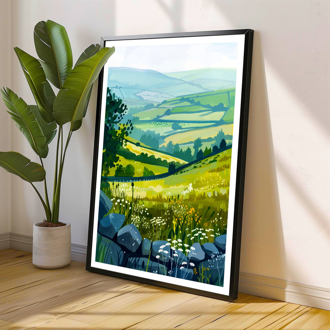 Peak District National Park England Travel Poster