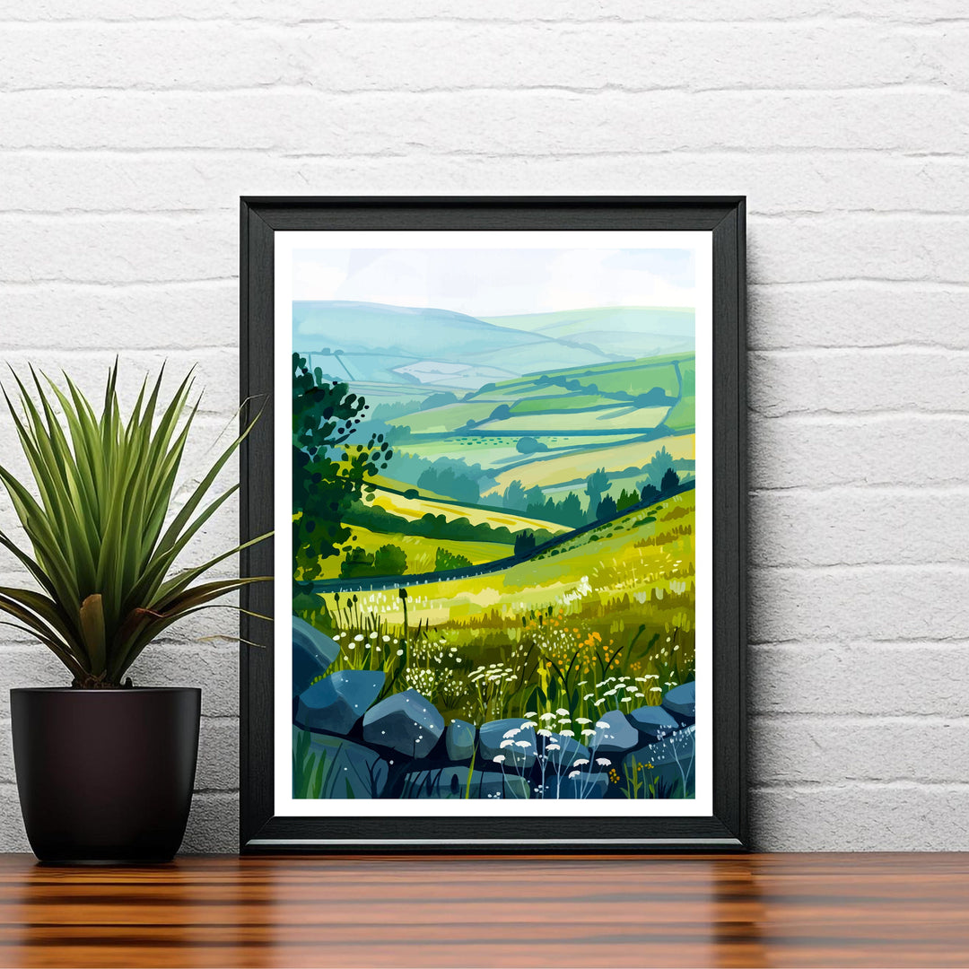 Peak District National Park England Travel Poster