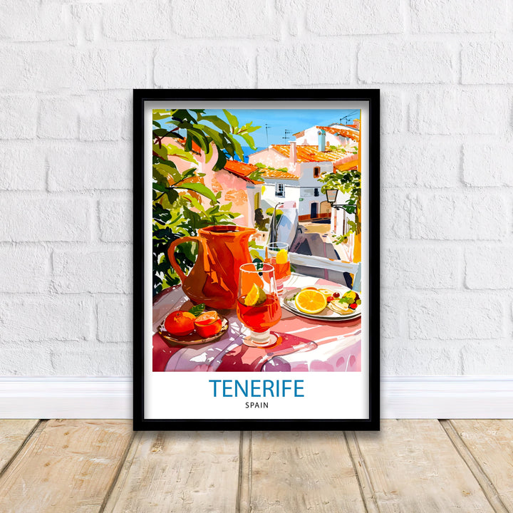 Tenerife Canary Islands Travel Print Wall Decor Wall Art Tenerife Wall Hanging Home Décor Tenerife Gift Art Lovers Spanish Art Lover Gift