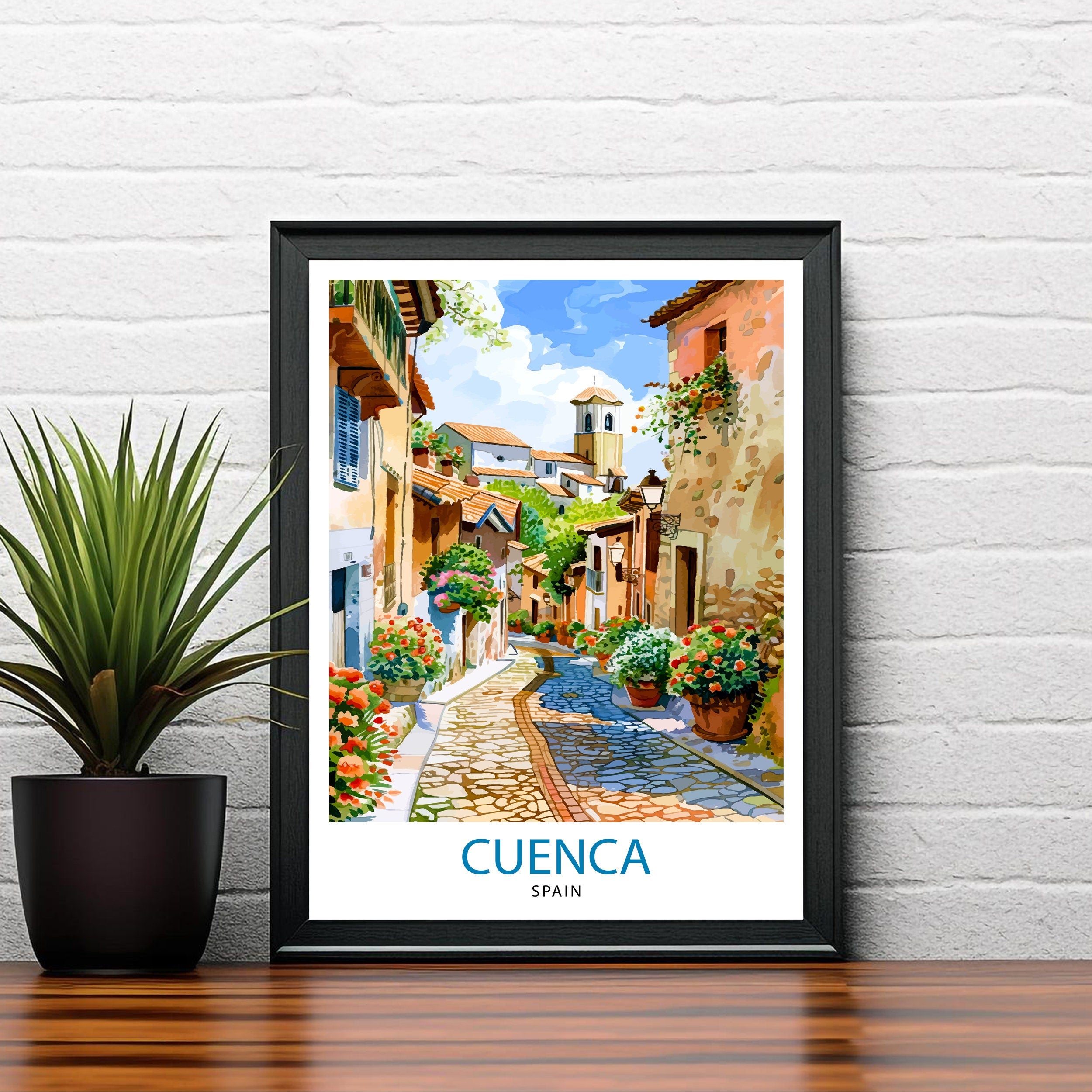 Cuenca Spain Travel Print Wall Decor Wall Art Cuenca Wall Hanging Home Décor Cuenca Gift Art Lovers Spanish Art Lover Gift Print Art